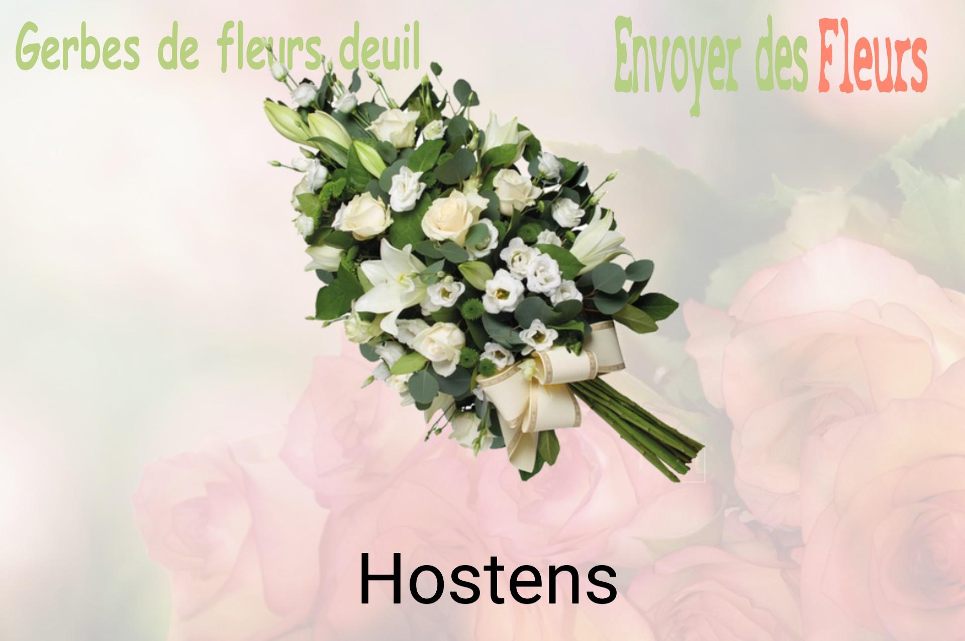 Gerbe de fleurs de deuil livrée à Hostens